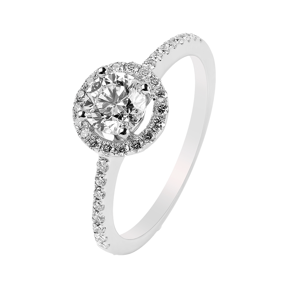 White Gold Ring in White Diamond