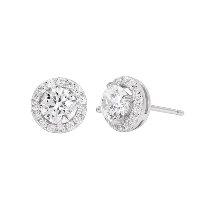 White Gold Earrings in White Diamonds